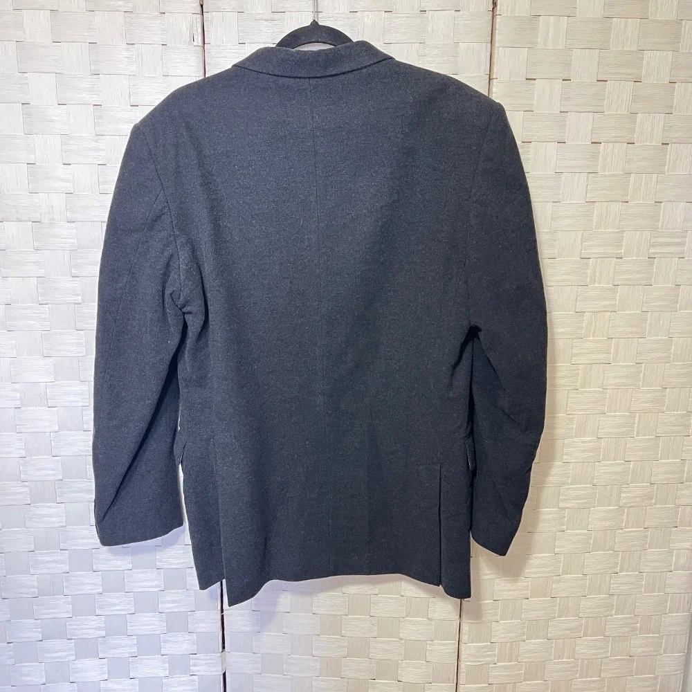 United Colors‎ of Benetton Wool Blazer Sport Coat Charcoal Gray Made in Italy